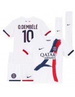 Paris Saint-Germain Ousmane Dembele #10 Vieraspaita Lasten 2025-26 Lyhythihainen (+ shortsit)